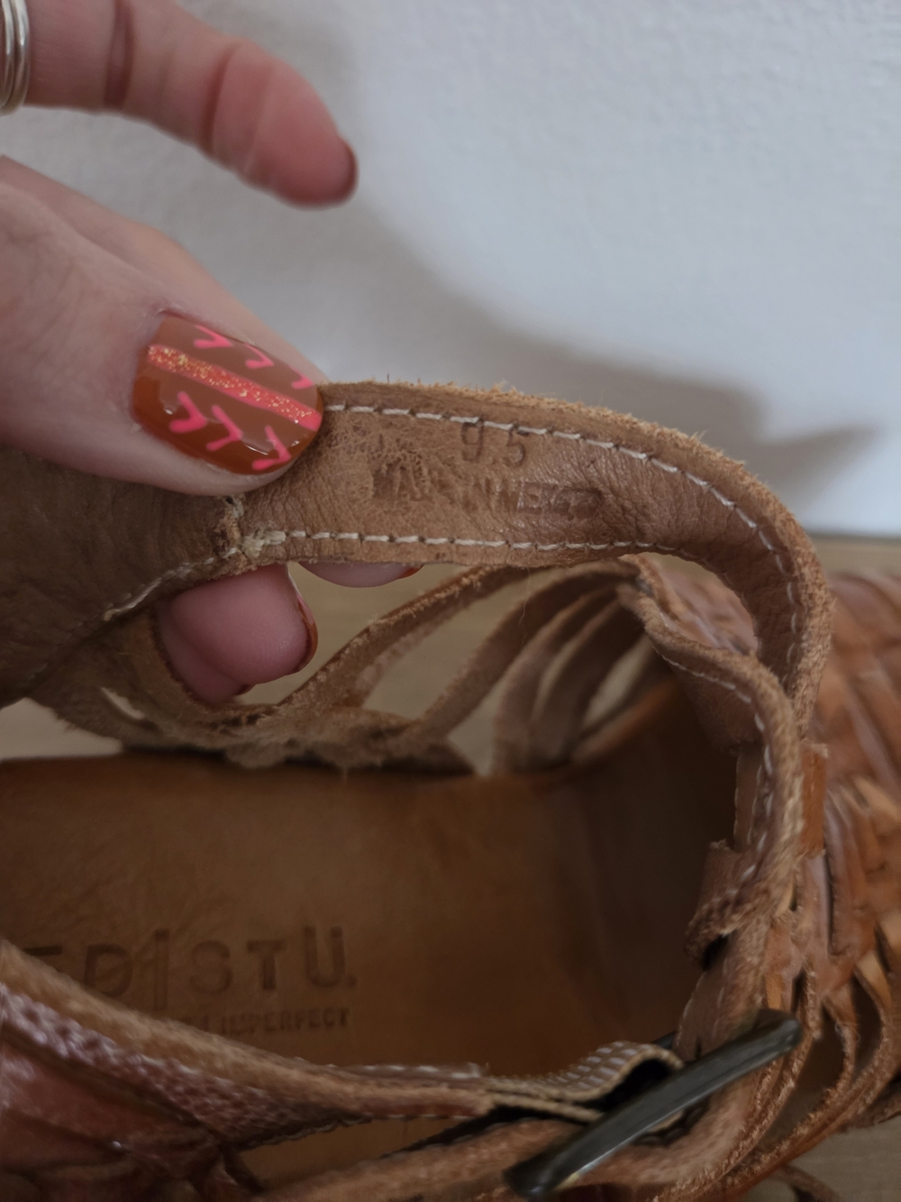 BedStu Leather Wedge Sandals - Tan - Picture 12 of 13